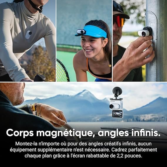 Insta360 Go 3 Mini-Action-Kamera mit Magnetaufhängung und KI-Bearbeitung