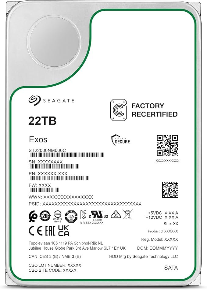 Seagate Exos X 20TB 7200rpm Enterprise HDD für NAS und Server