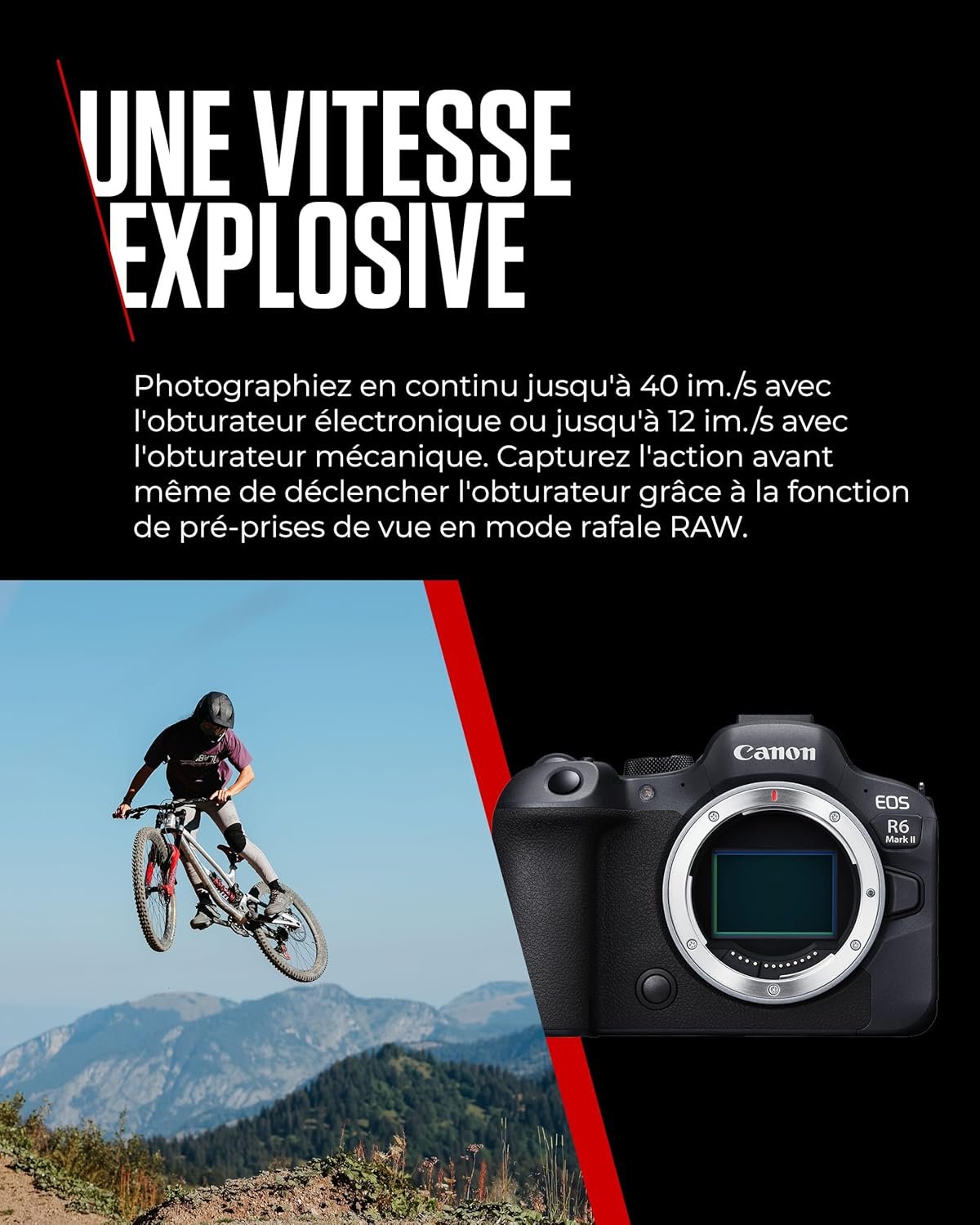 Canon EOS R6 Mark II Vollformat-Systemkamera mit 24,2 MP und 4K 60p